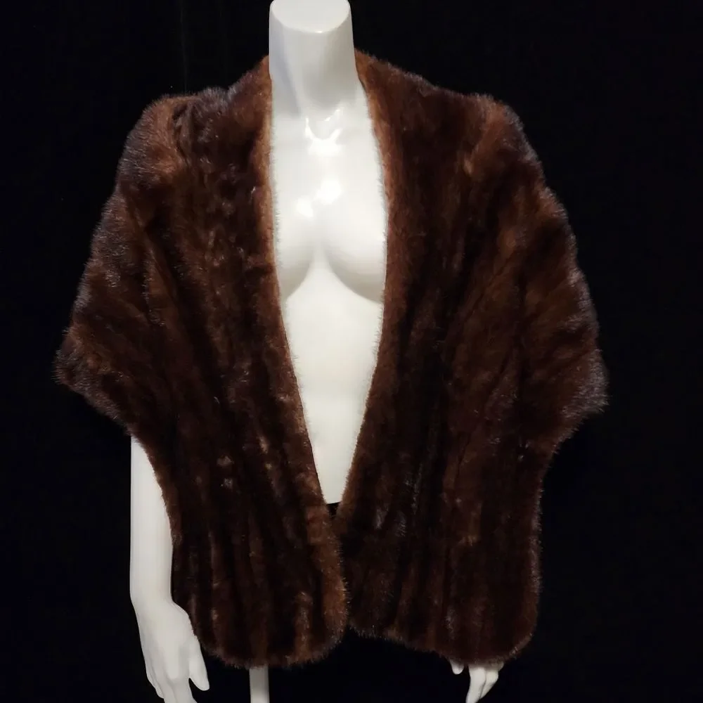 Vintage Daseler Furs Brown Mink Stole - Picture 2 of 4